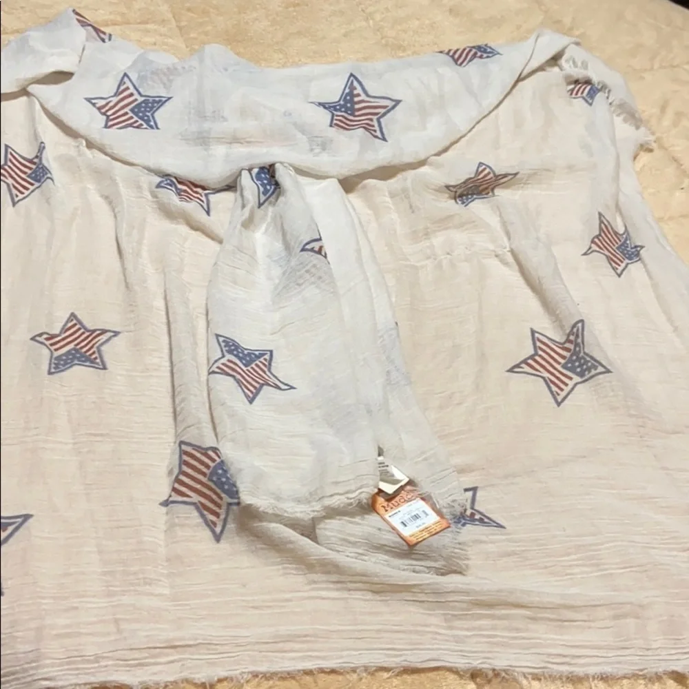 Mudd Oblong Cross Shop Beige Scarf